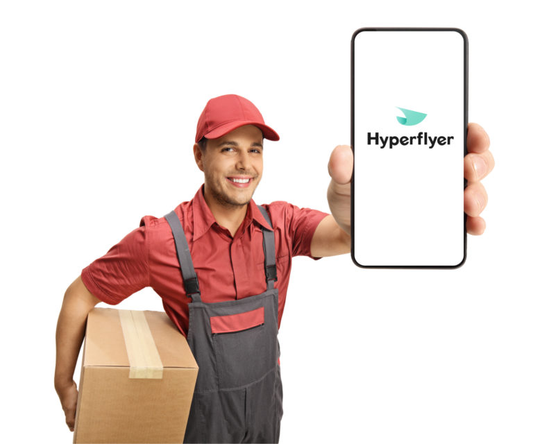 The cover image of the hyperflyer instant delivery service
